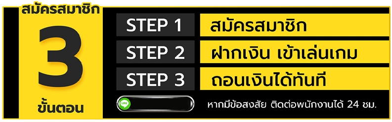 สมัครสมาชิก 3 ขั้นตอน